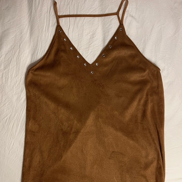 Tops - Faux Suede Tank